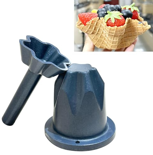 Commercial Waffle Cone Mold, Non-Stick Ice Cream Egg Roll Mould, Flower Basket Shape Bowl Forming Tool for DIY Ice Cream Waffle Cones