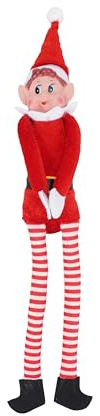 Captor Weihnachtself Figur, Wichtel Figuren Plüsch mit Langen Beinen 38cm, Elfen Figuren Wichtel Puppe Mädchen Junge, Elf Puppe Weihnachtselfen Deko, Wichtel Elfe für Weihnachtsdekoration (Elfenjunge)