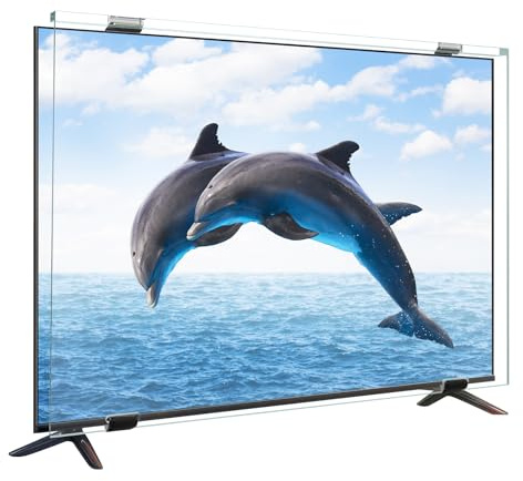 Qoosea 55 Zoll TV Bildschirmschutz, Anti-Kratzer HD-Klar Displayschutzfolie, Acryl Schutzpanel für Eckstativ/Wandhalterung & Computermonitore, Leicht zu Reinigen TV-Schutz für LCD