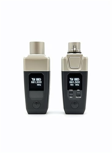 AirSync - Sistema receptor inalámbrico XLR - Micrófonos dinámicos y de condensador, alcance de 150 pies, silencio de triple clic, batería de 8 horas, 13 sistemas simultáneamente para músicos, iglesias