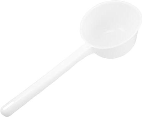 jojofuny Louche à Eau Grosse Capacité avec Long Manche en Plastique Blanc Bec Verseur Anti-Éclaboussures Cuisine Salle de Bain et Jardin Louche à Sauce Polyvalente Facile à Nettoyer