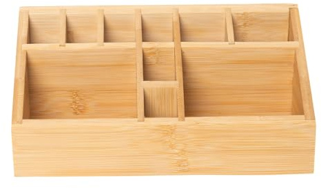 Ninebendstreams Kleiner Stifthalter aus Bambus | Schreibtischaufbewahrung aus Holz, für Künstler, Bürobedarf, Make-up-Pinsel, minimalistisches Schreibtischzubehör