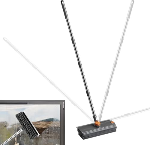 Cepillo de limpieza - Depurador eléctrico | Cepillo de fregado para suelo, depurador multifuncional giratorio de 360 grados ajustable con mango largo | Cepillos de limpieza de ducha, para baldosas