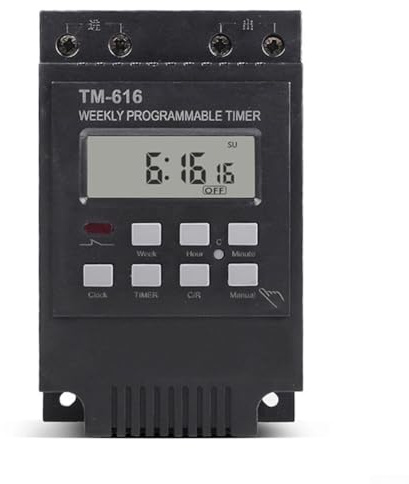 Minuteur numérique 30 A pour systèmes électriques 110 V-120 V - Programmable 7 jours pour relais avec écran LCD, plage de 1 min à 168 heures, 30 A