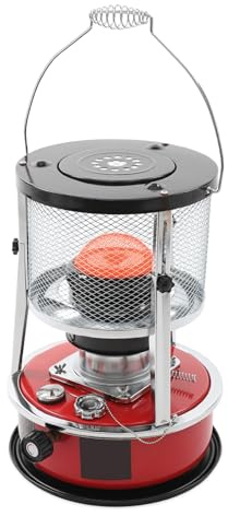 Petroleumofen für Innenraume, 5,2L Mobile Petroleumheizung Tragbarer Kerosene Stove Burner 18 Stunden Heizdauer, Petroleumheizer mit Ersatz-Baumwolldocht & Stoffbeutel & Handschuhe & Trichter