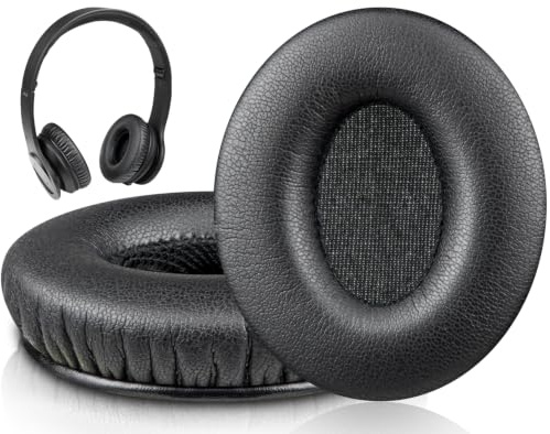 SOULWIT Earpads for Beats Solo HD by Dr.Dre On-Ear Headphones, Replacement Ear Pad Cushions with Soft Protein Leather and High-Density Memory Foam - Black