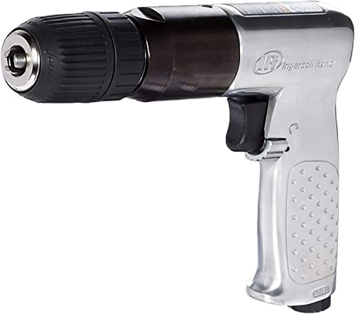 Ingersoll Rand Tryckluftsdriven Borr 7803RAKC, 1/2 Tum (13 mm) Reversibel Motordriven Borr med Variabel Hastighet med Snabbchuck, Motståndskraftig Borrmaskin, 400 v/min, Motor 0,38 kW