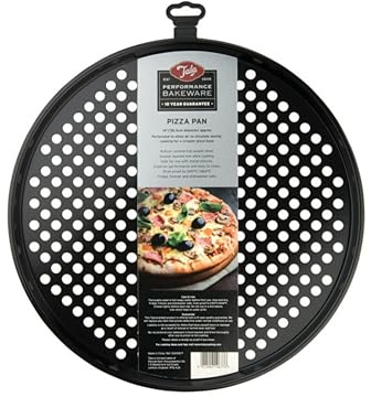 Tala Performance Plaque à Pizza Perforée 36,7 cm en Acier Carbone avec Revêtement Eclipse Antiadhésif pour Grande Pizza et Base Croustillante Compatible Four Réfrigérateur