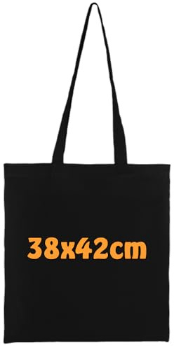 Cottonbagjoe (10, 25, 100, 250 Pack Baumwolltasche zum Bemalen | mit Zwei Langen Henkeln | 38x42cm | Jutebeutel | Wurfbeutel Karneval | unbedruckt
