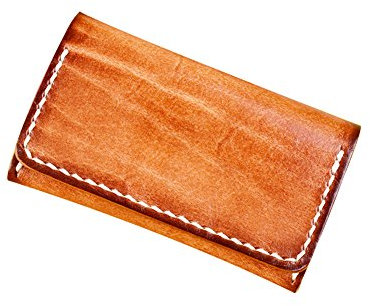 UK_Stone Unisex Handarbeit Originell Bueffel Echt Feder Kartenetui Geldboerse Muenzboerse