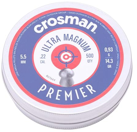 Crosman Domed .22 Air Gun Airgun Pellets 500 Tin 14.3gr Pest Control Hunting 6-11243