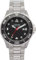 Cressi Manta Watch Colorama - Professionelle Taucheruhr, widerstandsfähig 100m/10 ATM - Silber/Schwarz - Strap Metall Silber