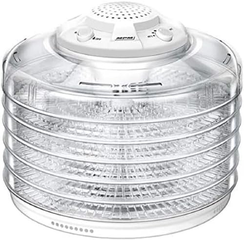 MPM MSG-10 Déshydrateur d'aliments professionnel, 5 plateaux de 32 cm, fruits et légumes, contrôle de la température (40°C-70°C), 350 W