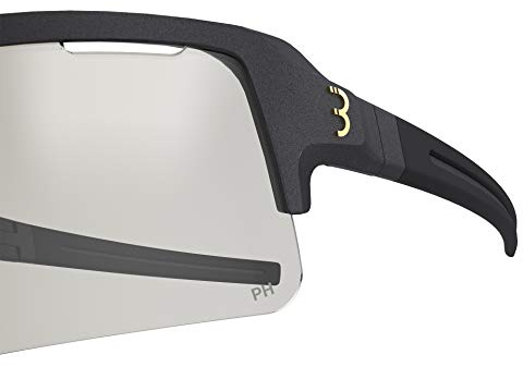 BBB Cycling Unisex-Adult Fahrrad Brille Modernes Photochrome Gläser Grilamid MTB Rennrad Kies Damen und Herren Transparent Grau Fuse PH BSG-65PH Matt Schwarz One Size