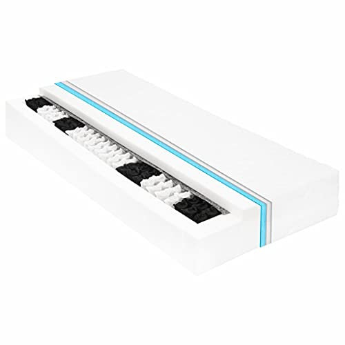 TEWTX7 Matratze | Gästematratze | Antirutsch Weich Matratze | 140 x 200 x 20 cm | H3-Härte | 7 Zonen | Taschenfedern-Schaum + PU-Schaum D25