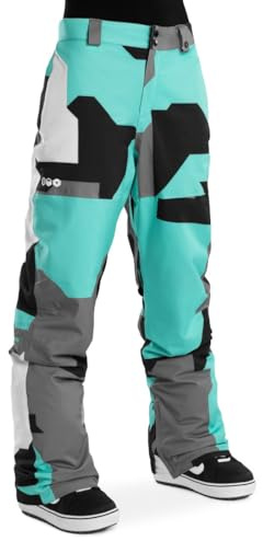 SIROKO - Snowboardhosen für Damen P1-W Sleet - M - Türkis/Grau
