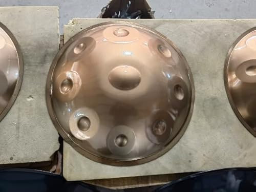 BYBDOG 432 Hz Handpan 'Gold Performer' in d-Moll mit Ständer, Etui, Schlägeln und Tuch