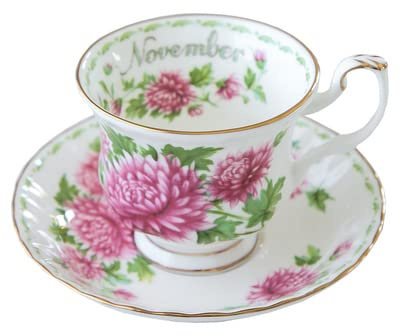 YUWEN 1 Set Tazze da caffè piattini Tazze da tè in Ceramica Bone China stoviglie da Cucina Stagioni Fiori Regali di Nozze finiti Regali per Feste 220 ml