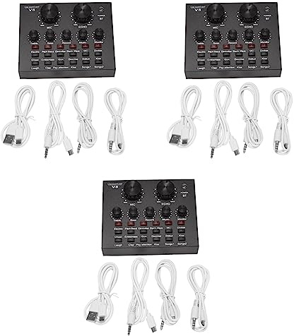ZIUTPDAX 3X ljudkort ljuduppsättning gränssnitt extern USB live-mikrofon ljudkort Bluetooth-funktion för PC mobiltelefon