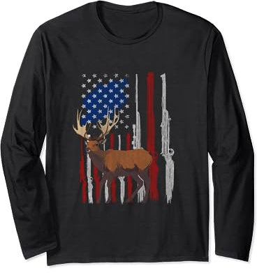 Jäger Hirsch Elch Bock jagen Elkaholic Langarmshirt