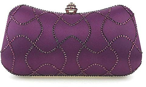 RajoNN Damentasche, Handtaschen, Abendessen, Abendtasche mit Kettenriemen, Abendtasche für Hochzeit, Party, formelle Anlässe, für Damen, Abend-Clutch (lila)