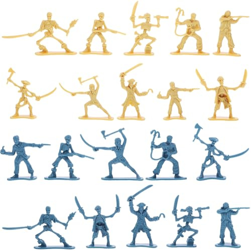 Toyvian 100st Mini-Piraten-spielzeugset Mittelalterliche Spielzeugsoldaten Kunststoff-Armee-männer-Set Soldaten-actionfiguren Piratenfiguren, Spielzeug Statuen Plastik Schmücken Skelett