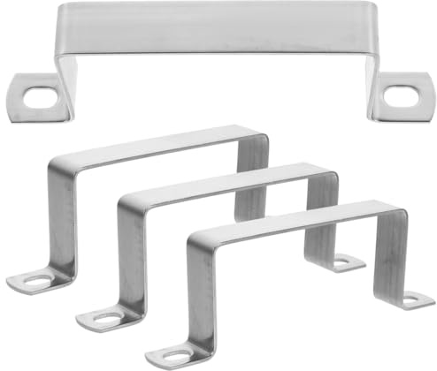 BESTonZON Lot 4 Colliers Serrage U Nylon Support Fixation Murale pour Tuyaux Eau Poteaux Clôture Blanc | Brides Câble Tuyau Résistantes