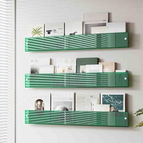 Zeitungsständer aus Acryl, zum Aufhängen, für Literatur, Broschüren und Bücher, Aufbewahrung, Wand-Organizer, Zeitschriftenständer, Heimbüro, Flyer, Präsentationsständer (40 cm)