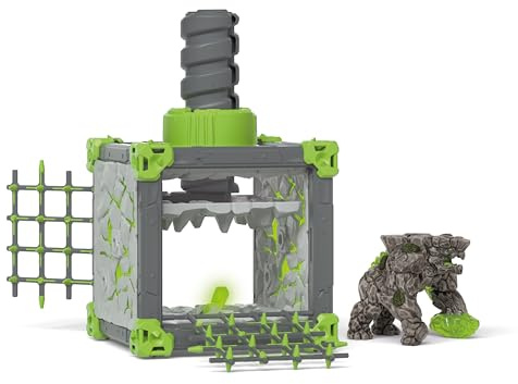 Schleich ELDRADOR | BattleCave Steinschläger 42734 | ab 6 Jahren | 28 Teile | Set aus ELDRADOR Battle Cave mit Monster, Schraubwand, Gitter & Kristall | Cave zur Arena stapelbar