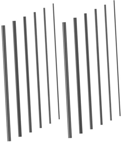 TOGEVAL 12stücke Carbonfaser Angelruten Reparaturset Mit Stangen Für Rod Tip Reparatur Kompatibel Mit Süßwasser Und Meereswasser Angelruten