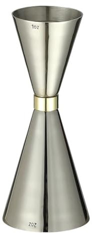 CHFYIJYHM Double Jigger à Cocktail, Barre d'outils de Mesure de Tasse Martini, for la mixologie de Bar à Domicile(Silver 30 60ml)