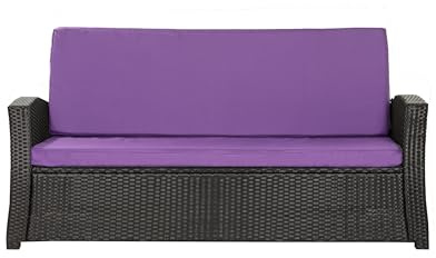 Setgarden® Bankauflage Polyrattan Gartenbank Sitzauflage, Bequeme Sitzauflagen für Gartenbänke – perfekte Auflagen für Ihr Gartensofa oder Ihre Hollywoodschaukel (Dunkelviolett, 180x60x50 cm)