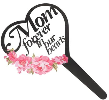 Happyyami Heartfelt Metal Memorial Stake Heart-shaped Grave Marker for Garden Cemetery Tribute for Loved Outdoor Memorial Spaces