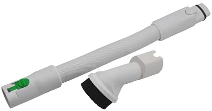 Tuyau flexible compatible avec aspirateur Vorwerk Kobold VK 7 VK7, compatible avec SB7, SB 7 et aspirateur sans fil VB100 VB 100 + pinceau à meubles blanc avec adaptateur