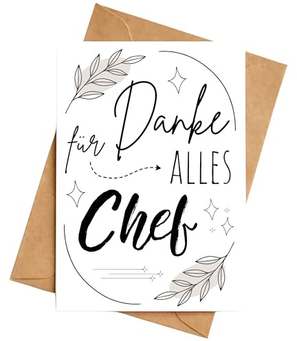 Palanemo Dankeskarte Chef Abschied Karte Dankeschön Geschenk DIN A6 mit Umschlag