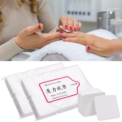 600 Stück Lint Free Wipes für Nägel, Nagel Wipe Pads Lint Free Wipes Nail Art UV Gel Polish Absorbent Remover Wipes Meltblown für DIY Nagel (5x5cm)