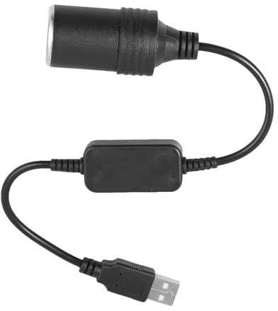 QarulG Adaptador USB a Mechero Hembra 5V USB A Macho a 12V Encendedor de Cigarrillos Coche Convertidor Adaptador de Enchufe para Grabadora de Conducción DVR GPS Dash Cam GPS Barras Luz LED