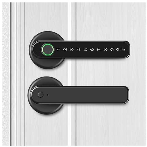 Serratura Smart,Serratura Intelligente Serratura for porta con impronta digitale/Maniglia for porta intelligente/Serratura biometrica for porta con codice di accesso/Telecomando/Porta d'ingresso