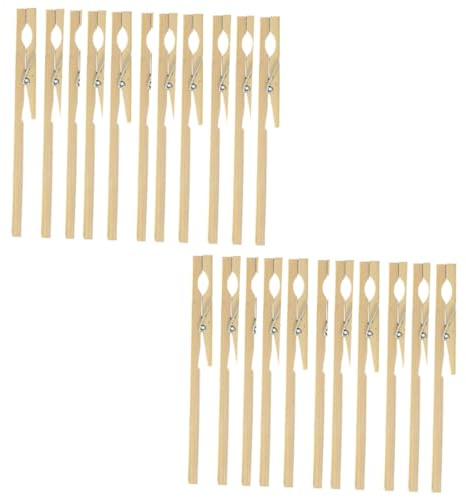 IMIKEYA 20piezas Abrazaderas Para Tubos De Ensayo De Bambú Natural Accesorios De Laboratorio Pinzas Para Uso Escolar Industrial