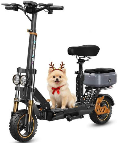 Ruitoo M5 Pro Trottinette Électrique, Autonomie Max 70-80KM, Batterie 48V 20.8Ah, Pneus Tout-Terrain 10 Pouces, 3 Mode de Vitesse, Affichage Intelligent, Facile à Plier