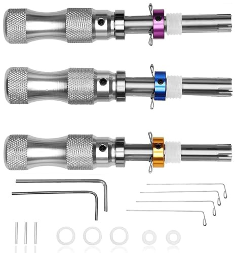 Zhjvihx Juego de Ganzúas Tubulares, Kit de Herramientas de Acero Inoxidable para Abrir Cerraduras Tubulares con Fácil Desbloqueo, para Principiantes y Cerrajeros Profesionales