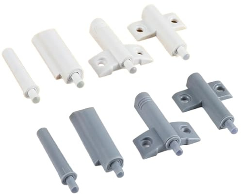 Amortiguador neumático de cierre suave for puerta, pistón antigolpes, for abrir puertas de armarios de cocina, cajones silenciosos, herrajes for muebles(White-Style 3)