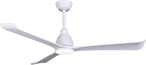 Perenz 7153 B IR - Ventilatore da Soffitto 3 Pale 6 Velocità 132 cm con Luce e Telecomando Bianco