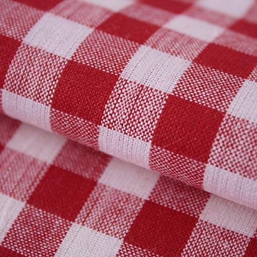 Karostoff Rot Weiß 1x1 cm Baumwolle – karierter Stoff Meterware, rot weiß karierter Baumwollstoff Landhausstil, pflegeleicht & vielseitig