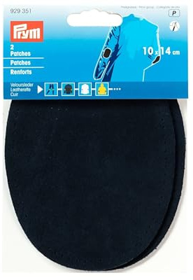 Prym 929351 Patches Veloursleder (nähen) 10 x 14 cm Marine, Blau