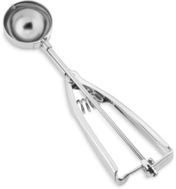 Piazza Cucchiaio Gelato Professionale Acciaio Inox con Porzionatore di Diametro 4,7 cm - Cucchiaini Gelati e Dolci, Utensili da Cucina con Design Studiato per Coppette e Coni Perfetti - Made in Italy