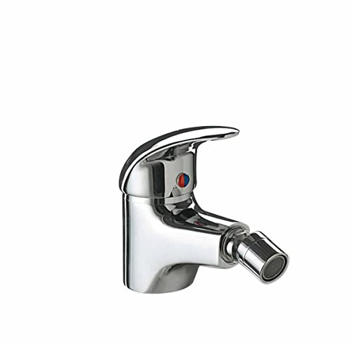 Grifo de Bidé Monomando con Mezclador de Agua Fría y Caliente de 11x12cm en Acabado Cromado de Zinc para Lavabo de Baño - Diseño Elegante con Alta Durabilidad y Resistencia al Desgaste