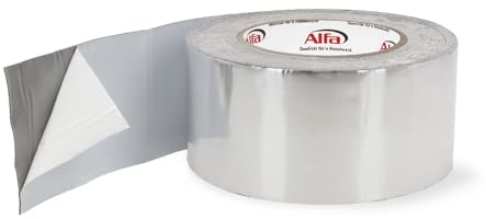 Alfa Butylklebeband alukaschiert 75 mm x 10 m – Für Außen geeignet | Profi-Qualität – Hohe Hitzebeständigkeit – reißfeste Qualität – Diffusionsdicht – Öl- und wasserfest