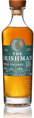 The Irishman Single Malt Whisky Irlandés - Triple Destilación de 100% Cebada y Envejecimiento en Barrica de Roble - 40% Vol - Botella de 70cl (0.7 Litros)