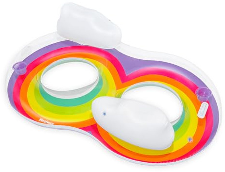 6'1 x 45.5/1.86m x 1.16m Rainbow Dreams Double Swim Tube